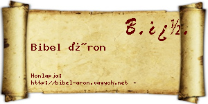 Bibel Áron névjegykártya